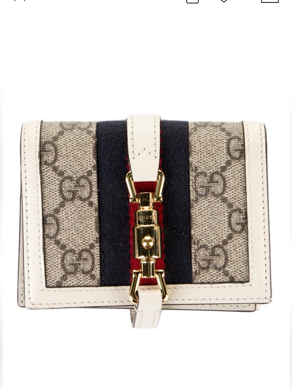 Gucci Jackie 1961 GG Supreme Compact Wallet - Picture 1 of 5